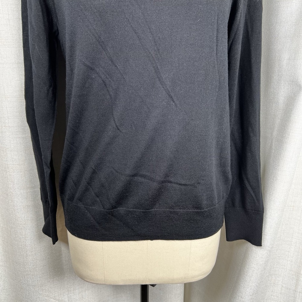 NEW! Banana Republic 100% Merino Wool Turtleneck Sweater Black Women's Large - Picture 3 of 11